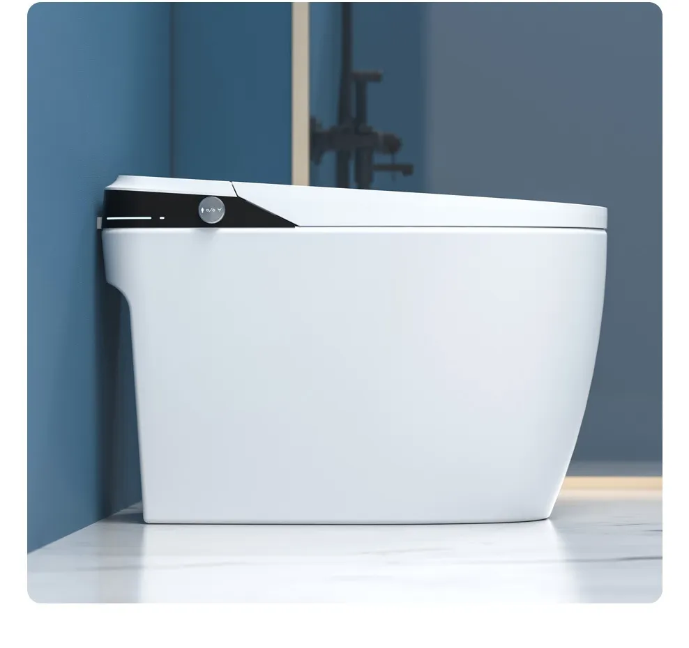 Ovs Cupc America Buse une pièce Toilettes intelligentes autonettoyantes Toilettes automatiques en céramique Toilettes intelligentes allongées