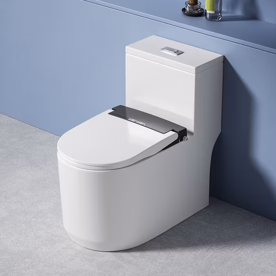 Siège de toilette intelligent automatique et chauffant avec couvercle à fermeture douce